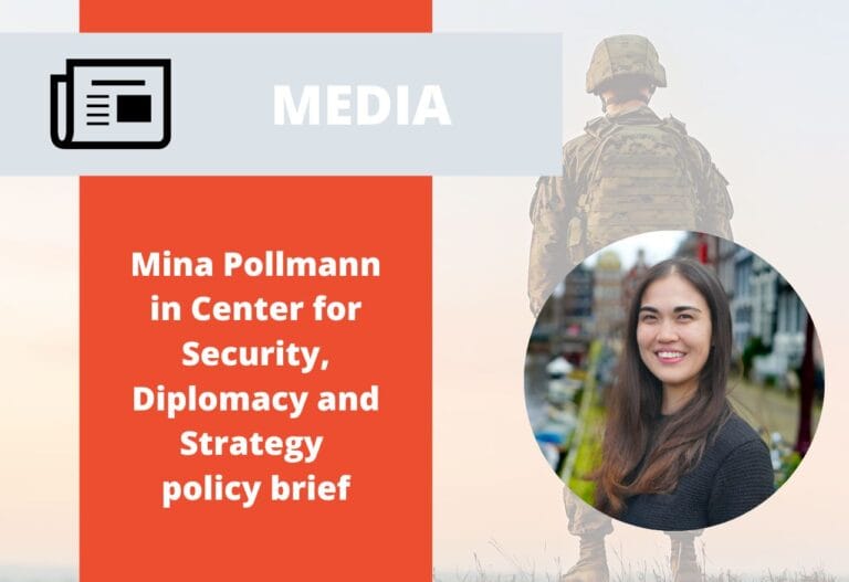 Mina Pollmann in Center for Security, Diplomacy and Strategy policy brief