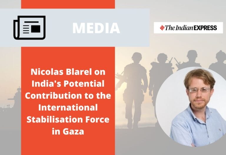 Nicolas Blarel on India's Potential Contribution to the International Stabilisation Force in Gaza