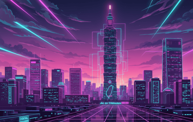 AI generated image of the Taipei 101