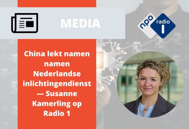 Susanne Kamerling Radio 1 China lekt namen NL inlichtingendienst